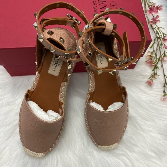 🩰🍭 VALENTINO Rockstud Ankle Straps Espadrille 🩰 - Picture 4 of 12